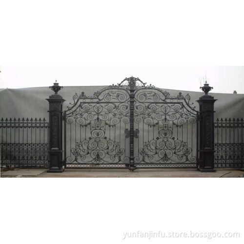 Simple Carved Cast Iron Doors